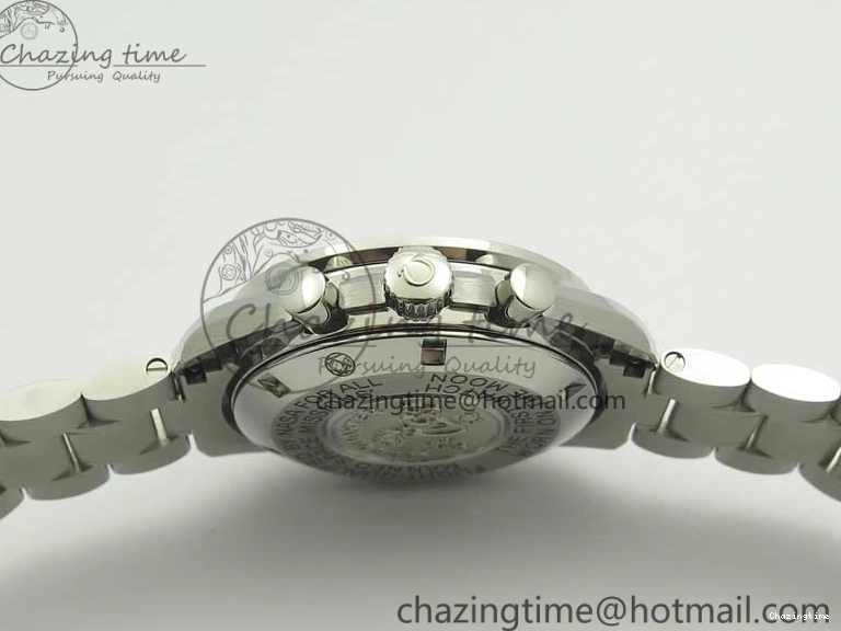 0419 Durable Speedmaster Professional SS OMF Best Edition Black Dial on SS Bracelet Manual Winding Chrono Movement 7995